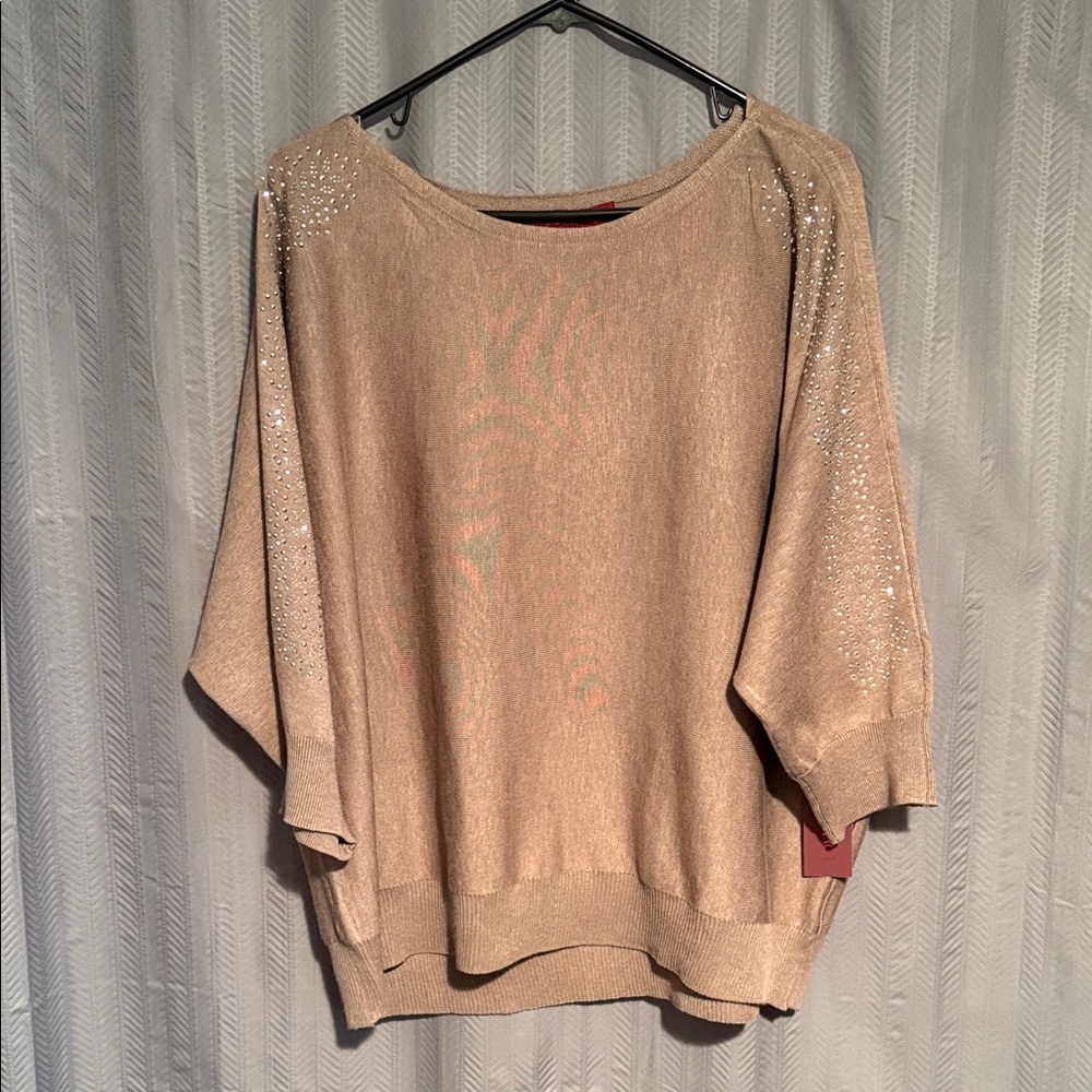 Love Scarlett Rhinestone Accents Top